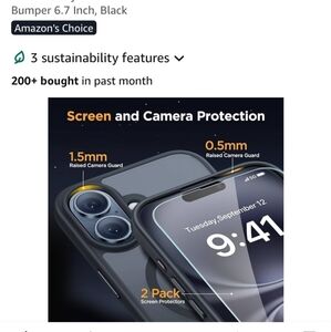 The Miracase iPhone 16 Plus Magnetic Series full body case in black is designed